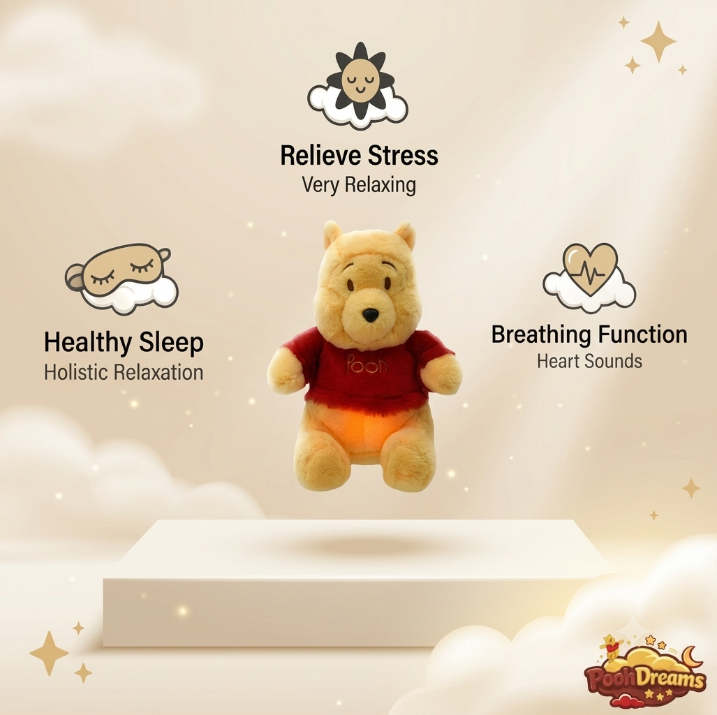 Breathing Pooh Plush for Anxiety