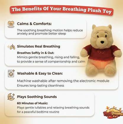 Breathing Pooh Plush for Anxiety